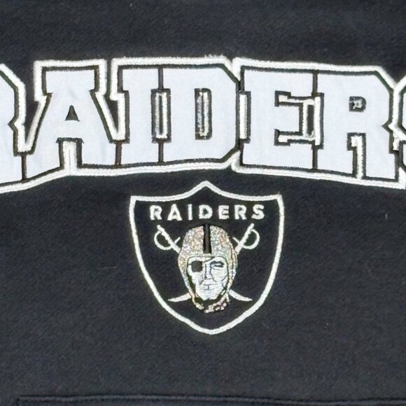 VINTAGE OAKLAND RAIDERS NFL Licensed Embroidered Kid's Hoodie Size SM Black - Picture 3 of 5